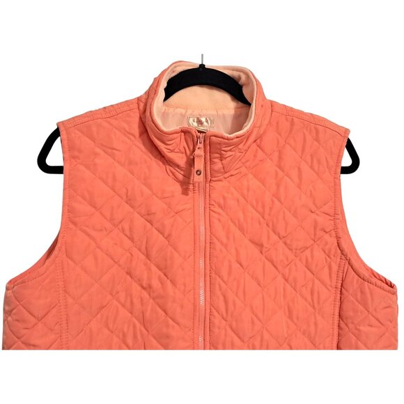 Womens Northcrest Classic Quilted Coral Vest XL Full-Zip Lightweight Sleeveless - Picture 5 of 8